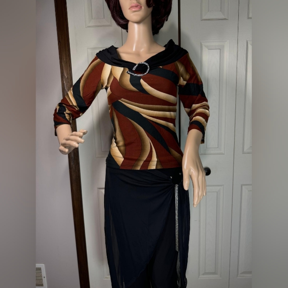Sassy set long sleeve Top  & pant. Skirt Set